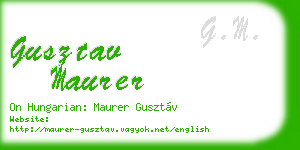 gusztav maurer business card